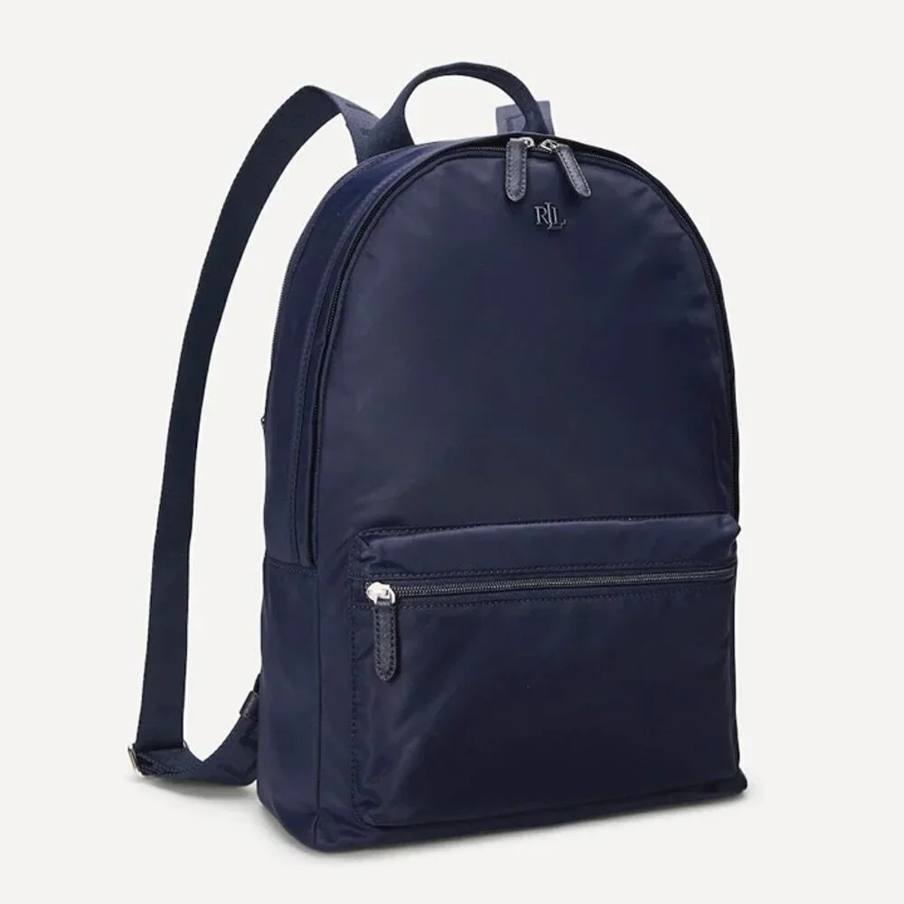 Lauren Ralph Lauren Nylon Medium Stevie Backpack Refined Navy (MSRP $275)